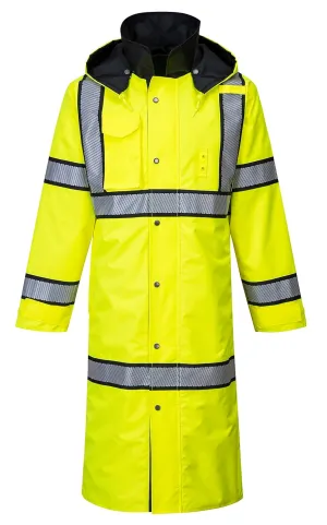 Portwest Hi-Vis Reversible Raincoat - UH447, Yellow/Black, XXL