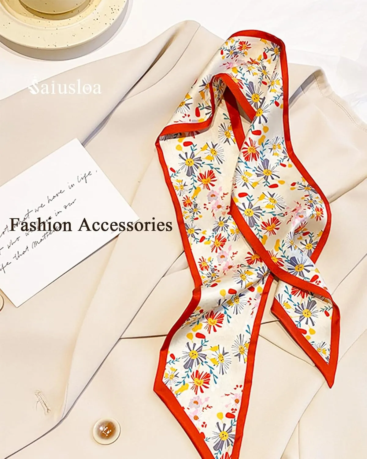 Purse Scarf For Handbags Head Scarves For Women's Hair Bags Scarfs Long Skinny Scarves Fashion Silky Headbands Accessories