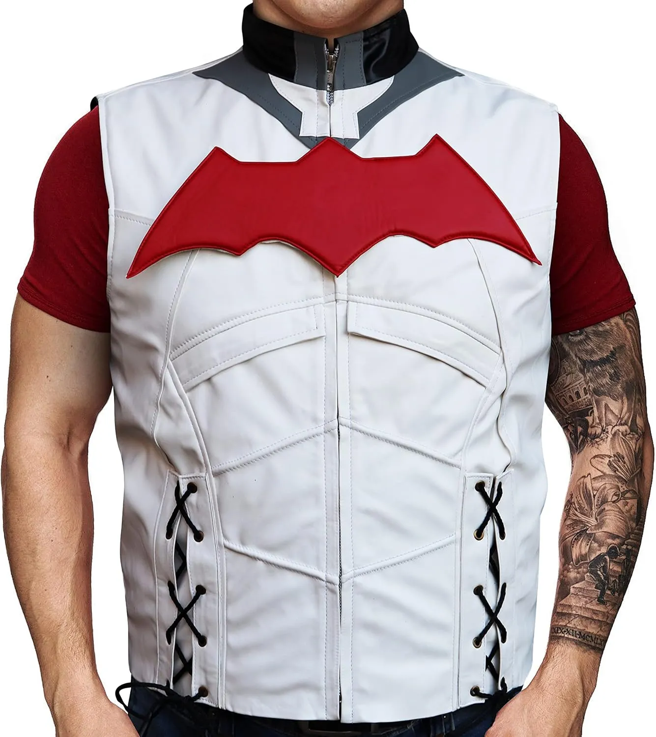 Red Hood Jacket - Red Hood Motorcycle Jacket and Vest 2 in 1
