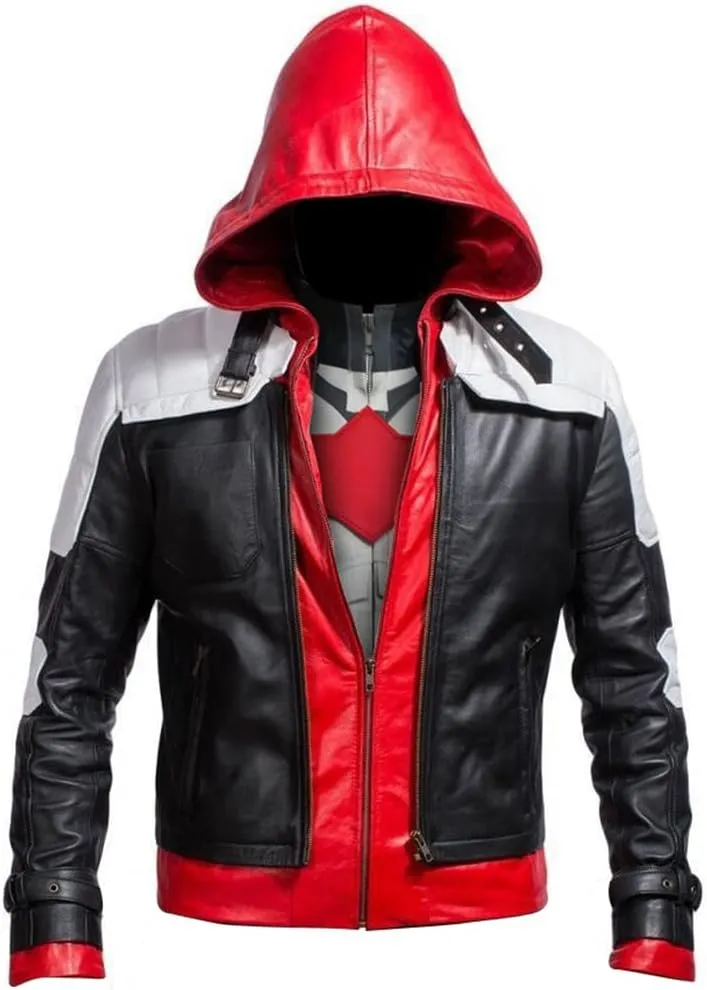 Red Hood Jacket - Red Hood Motorcycle Jacket and Vest 2 in 1