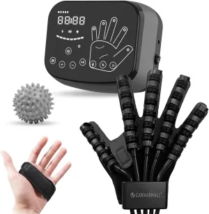 Rehabilitation Robot Gloves,Hemiplegia Hand Stroke Recovery Equipment,Adjustable Strength,Rechargeable Finger Rehab Training Device for Hemiplegia Arthritis Dysfunction Recovery Grey R-XL