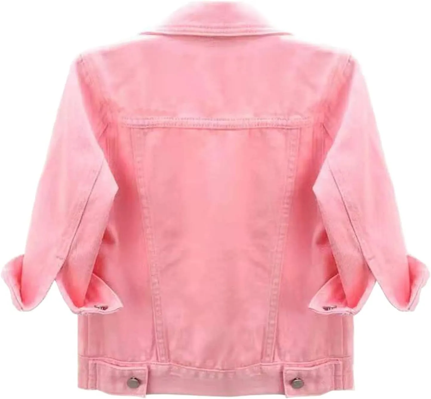 Short Sleeve Denim Jacket for Women Cropped Jean Jacket 3/4 Sleeve Short Jackets Button Down Crop Trucker Jean Coats