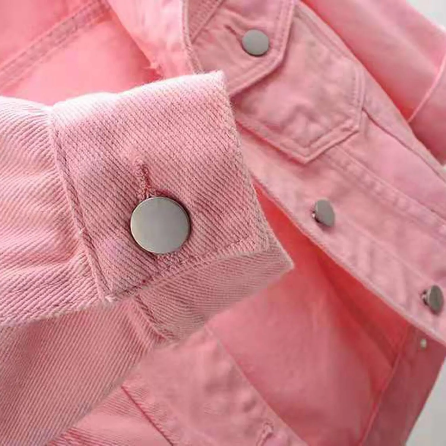 Short Sleeve Denim Jacket for Women Cropped Jean Jacket 3/4 Sleeve Short Jackets Button Down Crop Trucker Jean Coats
