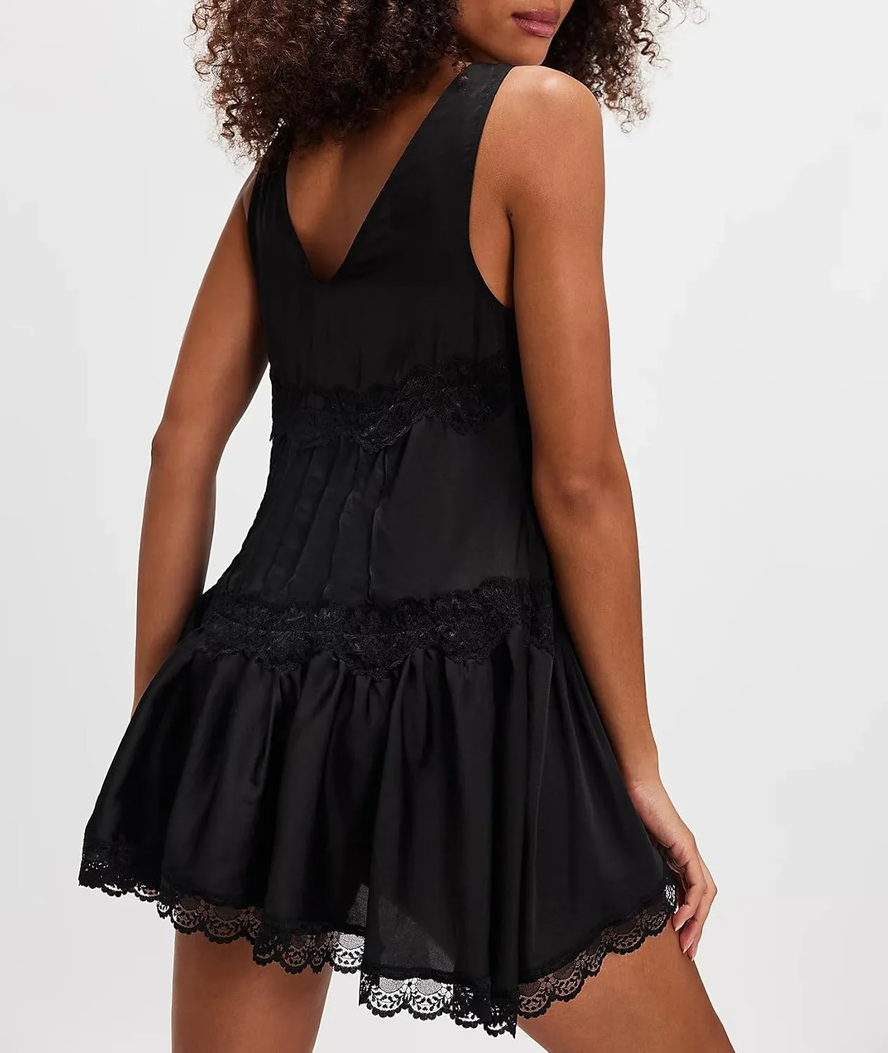 Slip Lace Mini Dress for Women Y2k Sleevelss Backless Flowy Short Tunic Dress Lingerie Nightgown Going Out Dresses