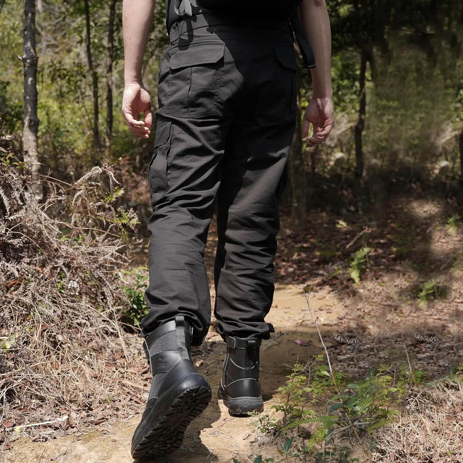 Soulsfeng Men's Work Pants Water Resistant Cargo Pants Outdoor Tactical Hiking Pants