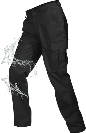 Soulsfeng Men's Work Pants Water Resistant Cargo Pants Outdoor Tactical Hiking Pants