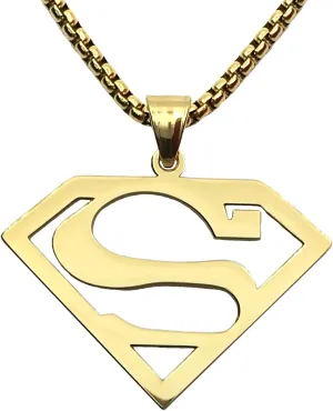 Tapp Collections Stainless Steel Superhero Pendant Necklace