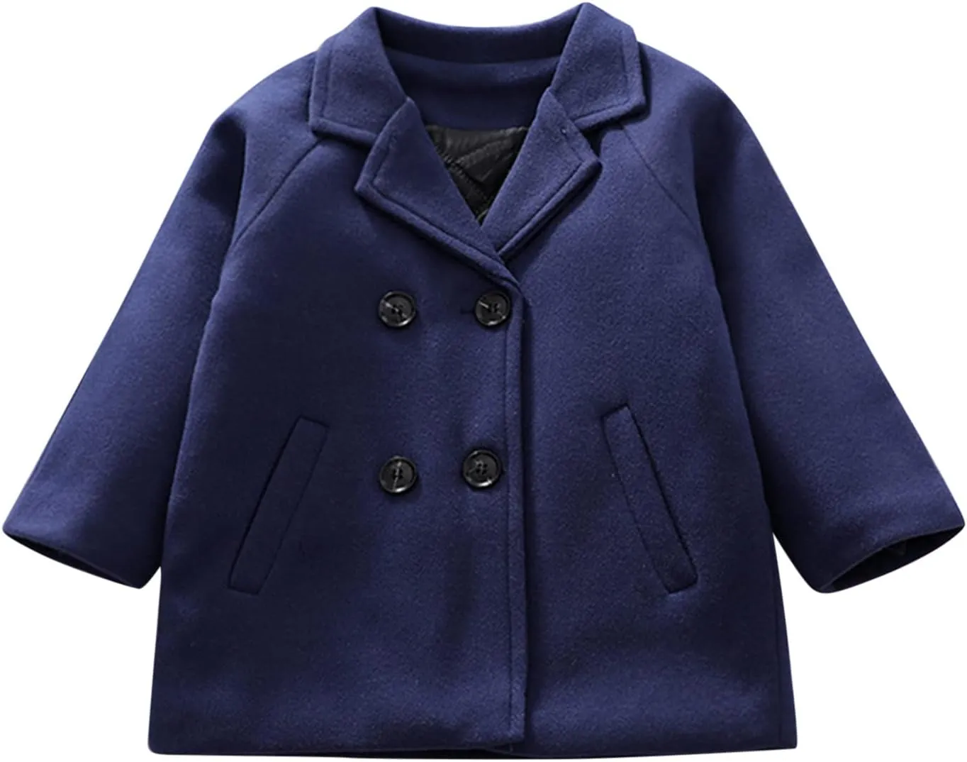 Toddler Kids Coat Elegant Double Breasted Wool Blend Over Coat Baby Boys Girls Trench Coat Jacket Christmas Outfit