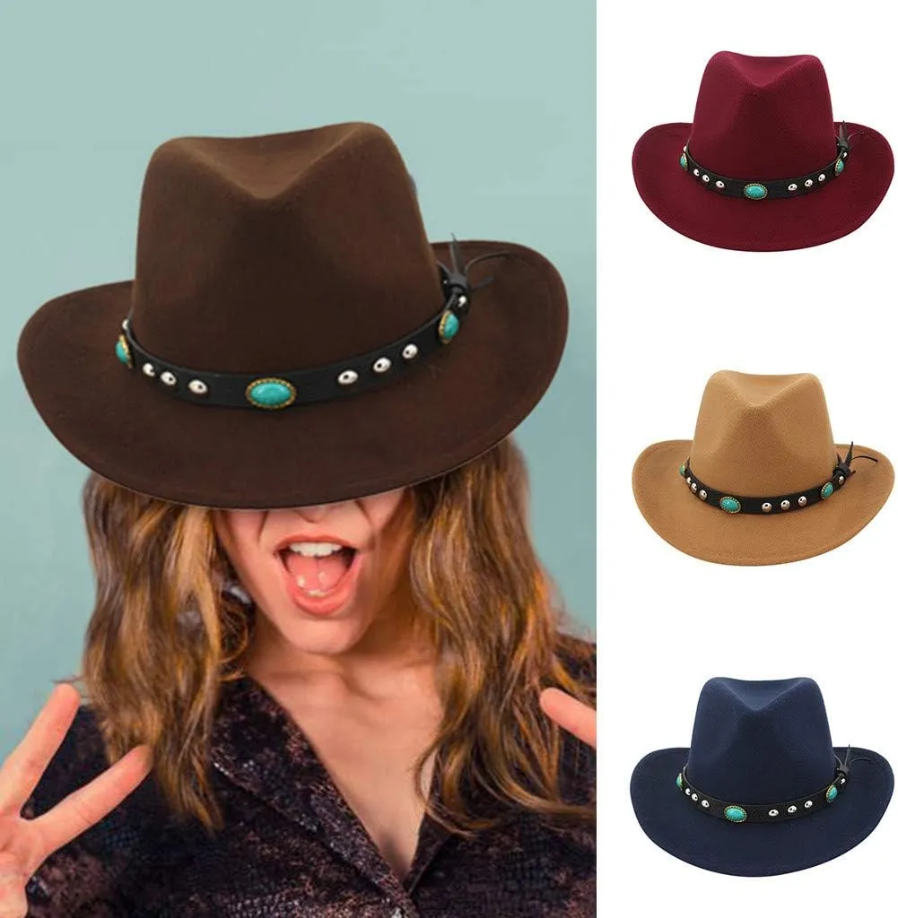Unisex Solid Retro Fedora Roll up Wide Brim Hat Jazz Hat Dance Bridal Fashion Hat for Women Men