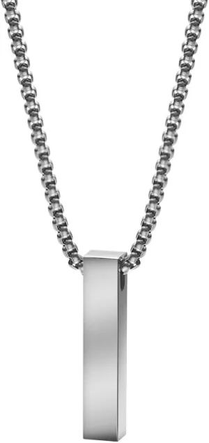 Van Heusen 3D Engravable Vertical Bar Pendant Necklace