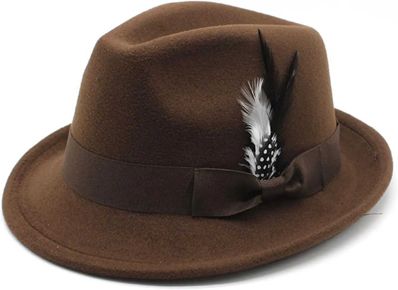 Vintage German Beer Hat Traditional Fedora with Feather for Oktoberfest Costume Parties & Men's Drinking Bucket