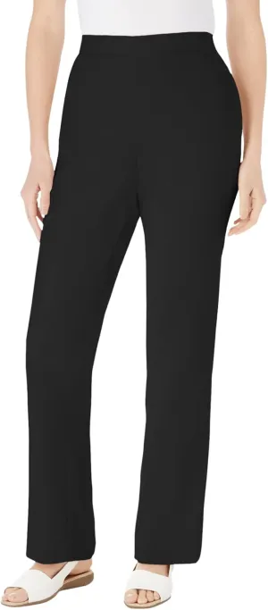Woman Within Plus Size Straight Leg Linen Pant