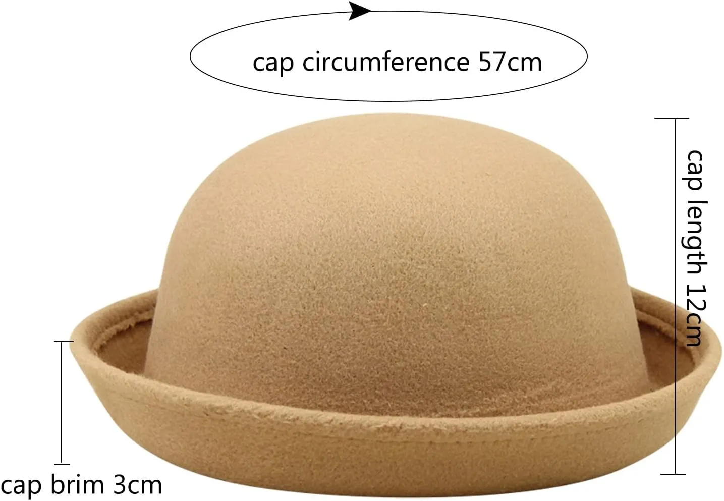 Women 1920s Vintage Cloche-Fedora-Hat Womens Winter Rolled Church Cloche Bucket Bowler Hats with Flower
