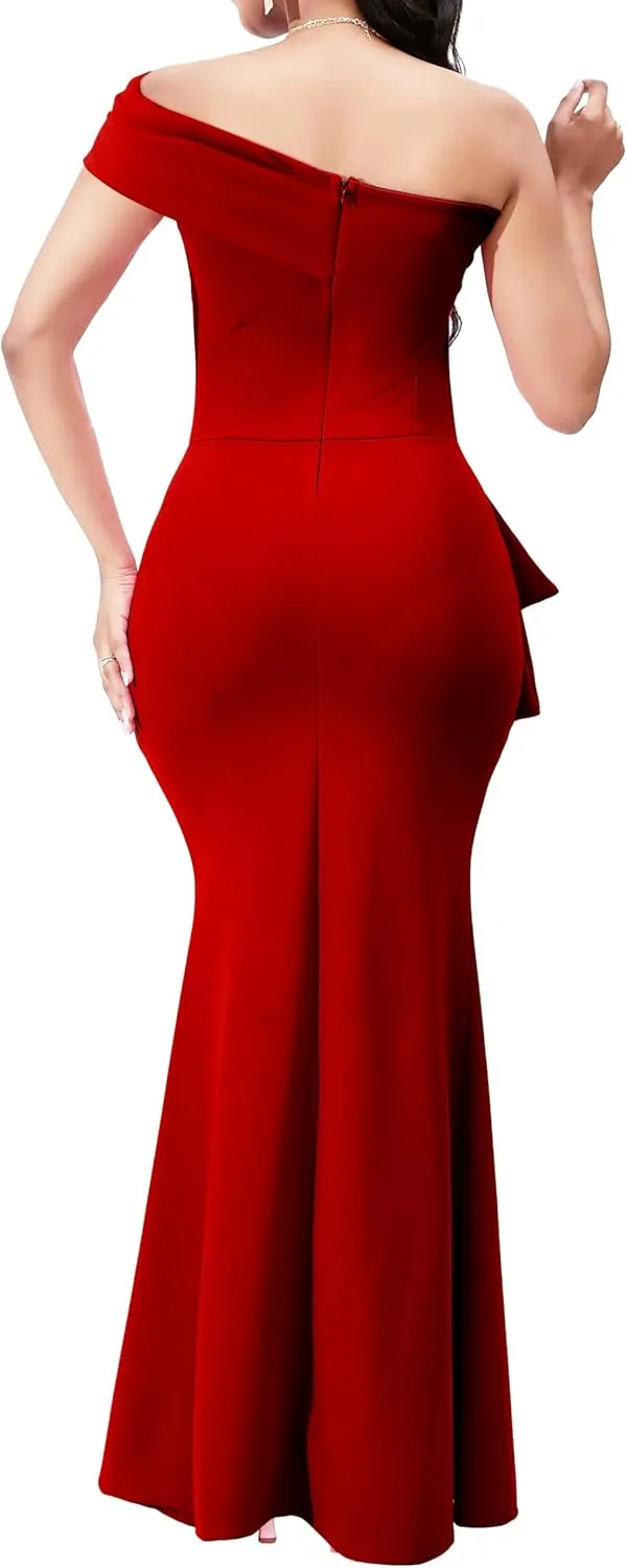 Women Evening Dress Bodycon Long Maxi Dresses Sexy Floor Length Mermaid Dress