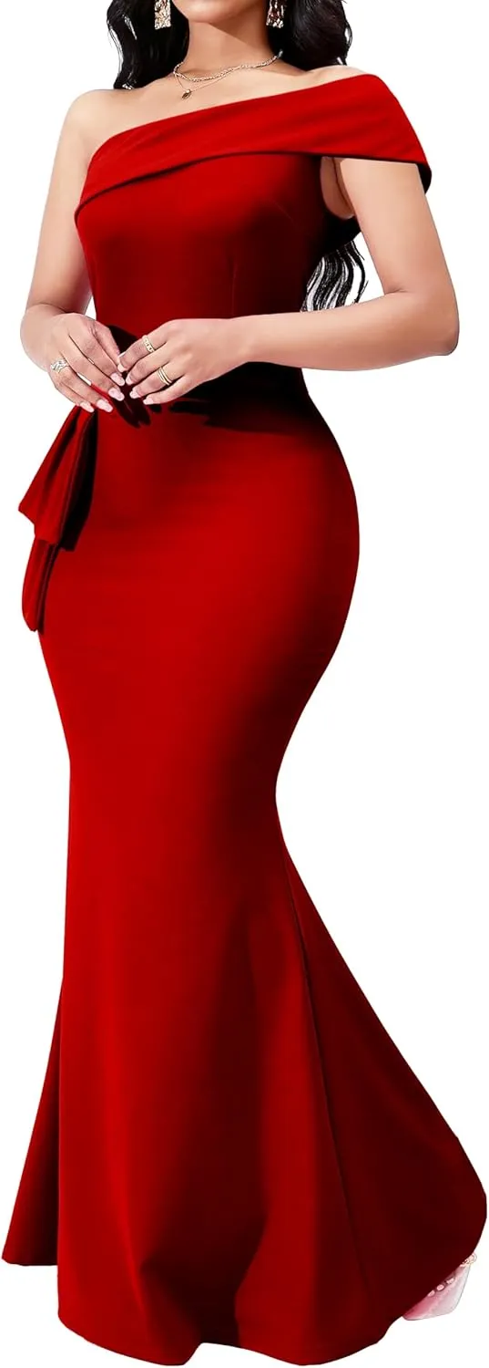 Women Evening Dress Bodycon Long Maxi Dresses Sexy Floor Length Mermaid Dress