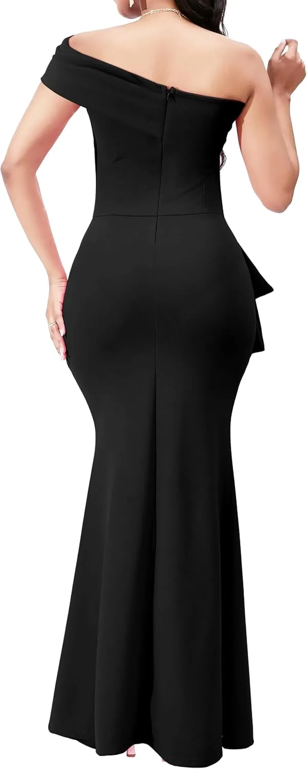 Women Evening Dress Bodycon Long Maxi Dresses Sexy Floor Length Mermaid Dress