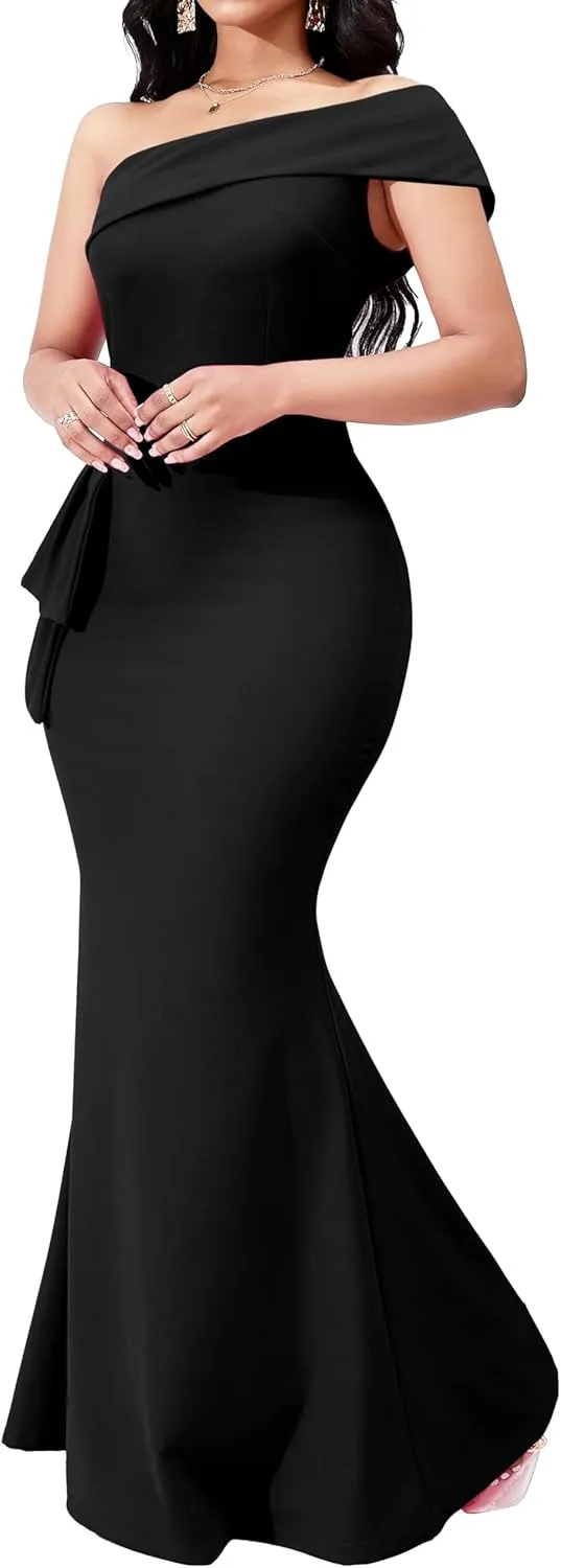 Women Evening Dress Bodycon Long Maxi Dresses Sexy Floor Length Mermaid Dress