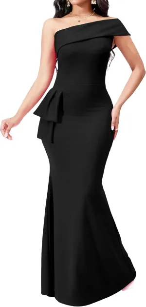 Women Evening Dress Bodycon Long Maxi Dresses Sexy Floor Length Mermaid Dress