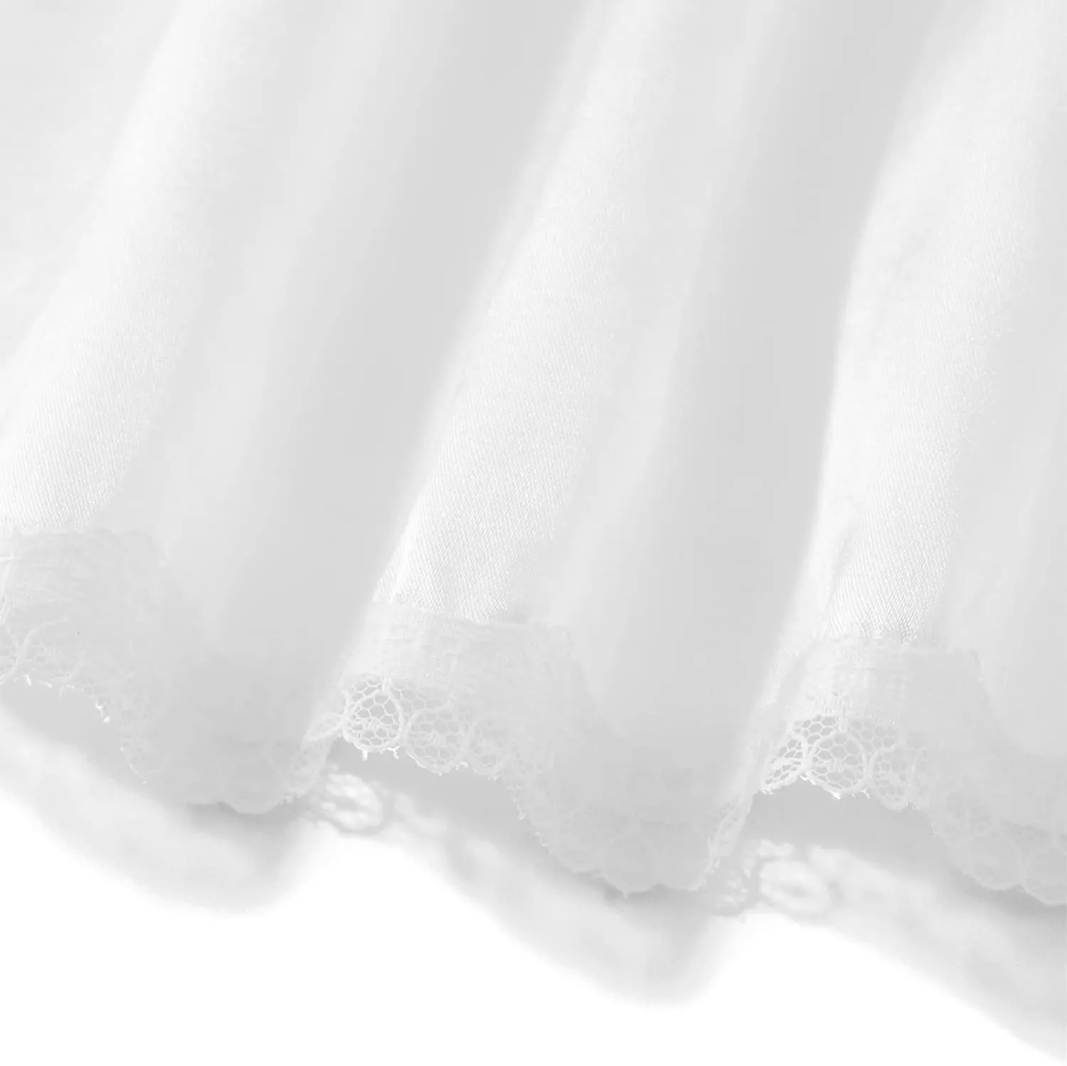 Women Half Slip Underskirt Solid Color Lace Trim Slik Satin Petticoat Short Slip Short Slit Mini Skirt Underdress