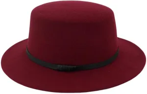 Women Men Fedora Hats Vintage Classic British Panama Hat Wide Brim Flat Top Warm Country Gentleman Hat