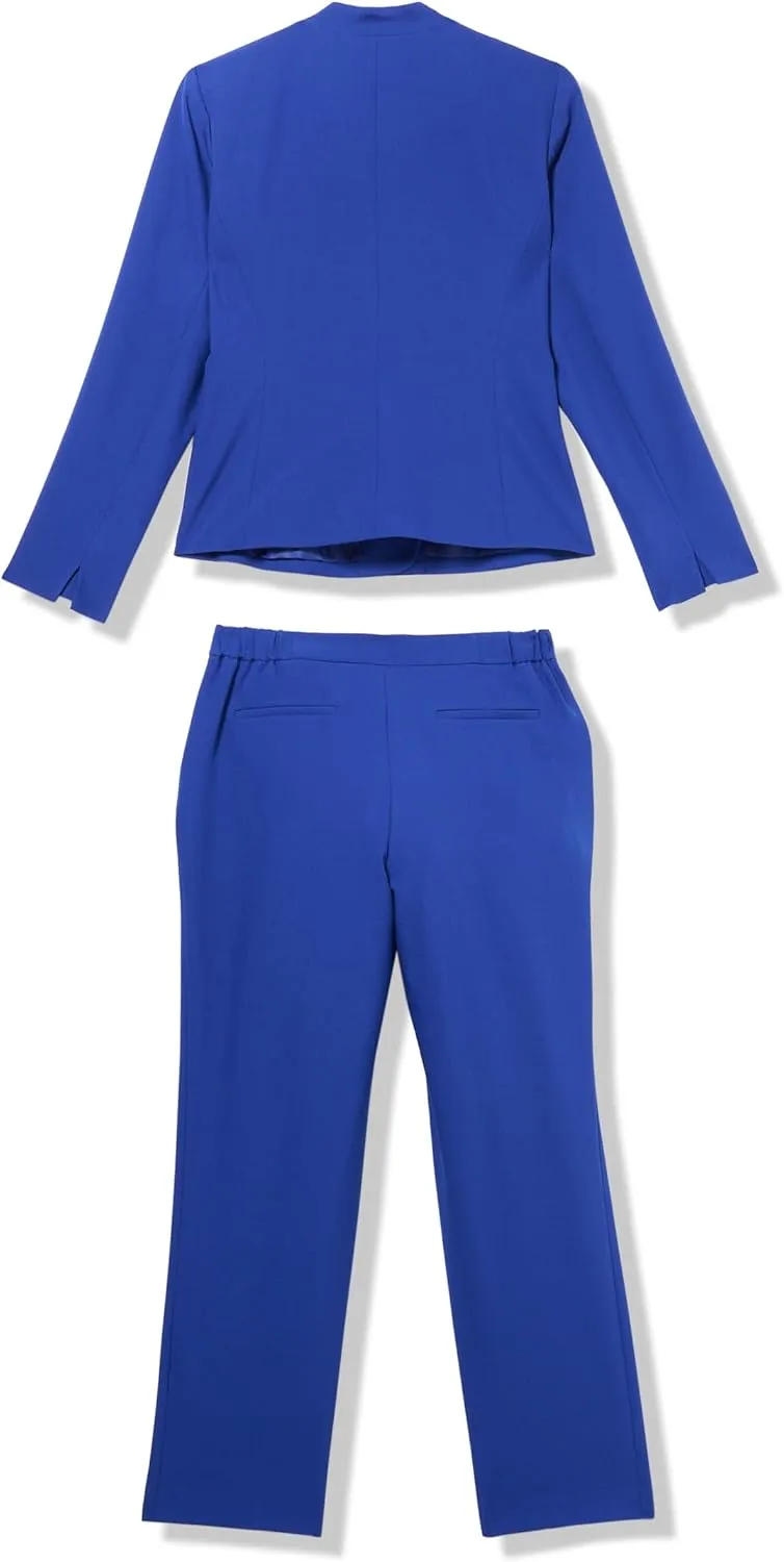 Women's One Button Blazer & Pant, 2pc Set