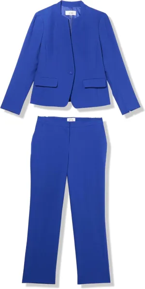 Women's One Button Blazer & Pant, 2pc Set
