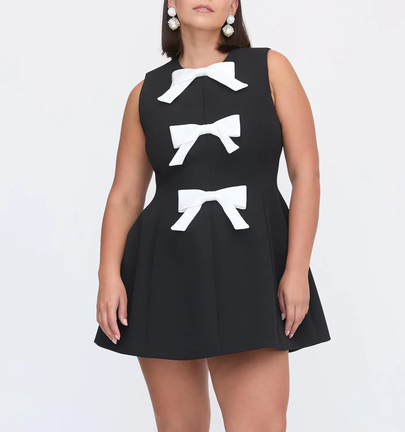 Women's Red Mini Dress - Solid, Crew Neck, Sleeveless, A-Line, Cocktail Party Dress - S, M, L, XL, XXL