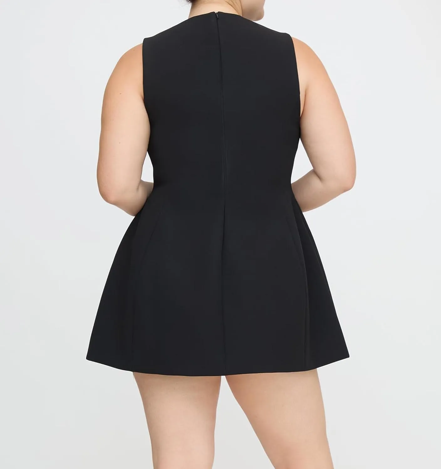 Women's Red Mini Dress - Solid, Crew Neck, Sleeveless, A-Line, Cocktail Party Dress - S, M, L, XL, XXL