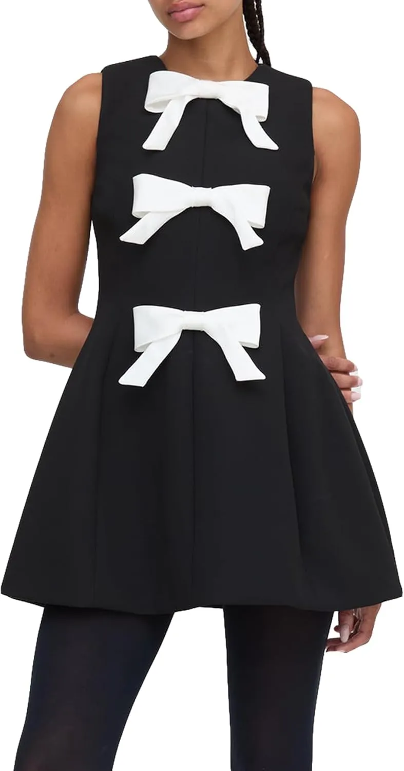 Women's Red Mini Dress - Solid, Crew Neck, Sleeveless, A-Line, Cocktail Party Dress - S, M, L, XL, XXL