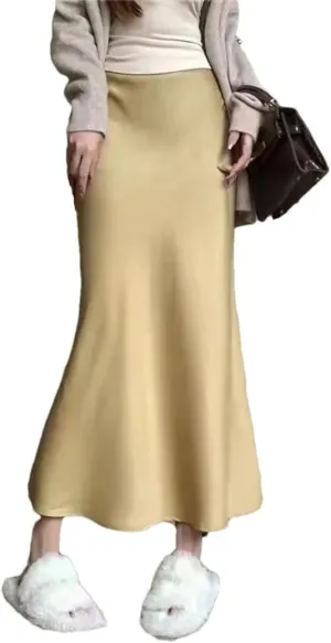 Women's Summer High-Waisted Bodycon Medium-Length Sensibility Design Niche Skirt