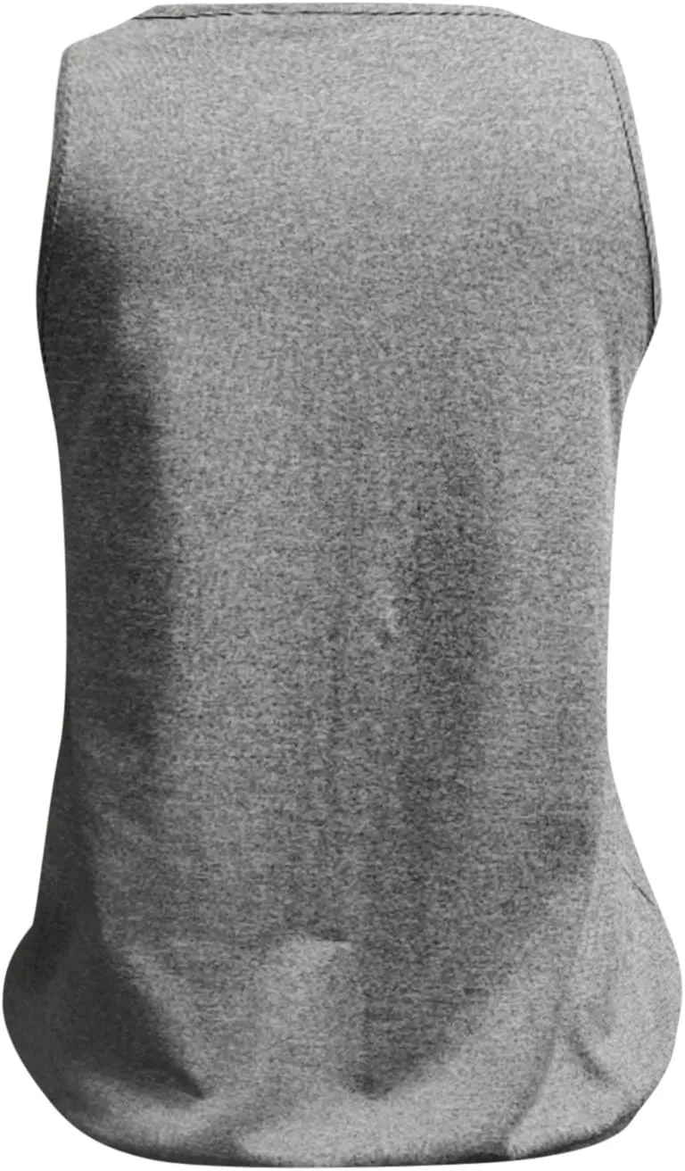 Womens Summer Tank Tops Sleeveless V Neck Banded Hem Bottom Stretch Shirts Casual Loose Fit Comfy Elastic Blouses