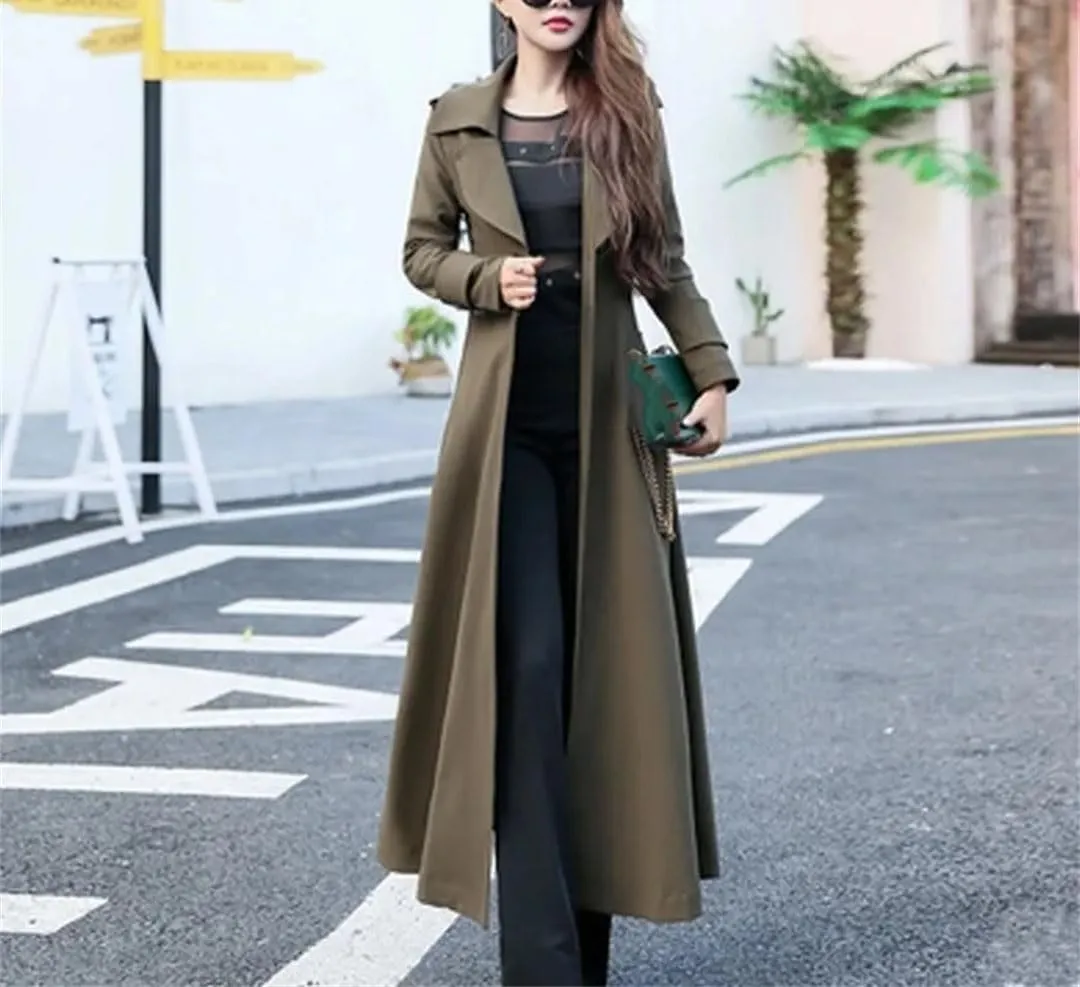 Women's Trench Coat Long Women's Trench Coat