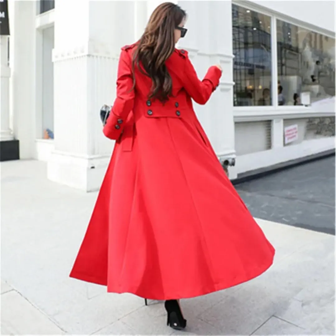 Women's Trench Coat Long Women's Trench Coat