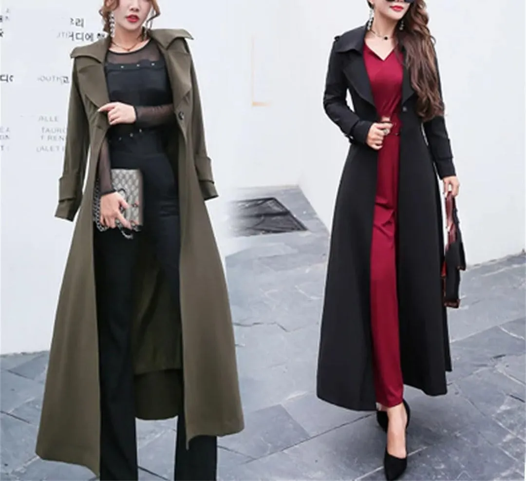 Women's Trench Coat Long Women's Trench Coat