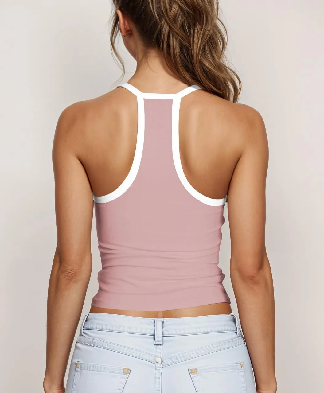 Womens V Neck Racerback Tank Tops Workout Tops for Women Sleeveless Tops