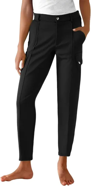 Xiaojmake Women's Hiking Pants Combat Trousers Cargo Pants Slim Joggers Ankle Pants Skinny Outdoor Tapered Combat Works Pants