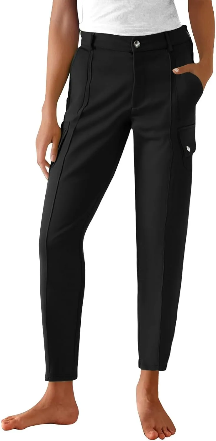 Xiaojmake Women's Hiking Pants Combat Trousers Cargo Pants Slim Joggers Ankle Pants Skinny Outdoor Tapered Combat Works Pants