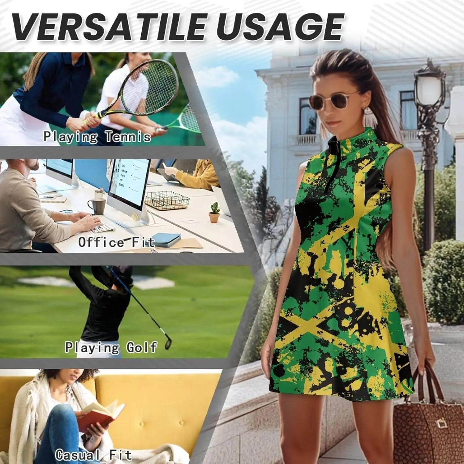 YEXIATODO Womens Golf Dress Tennis Dress with Shorts Athletic Dress for Girls Summer Golf Active Workout Dress xs-2xl