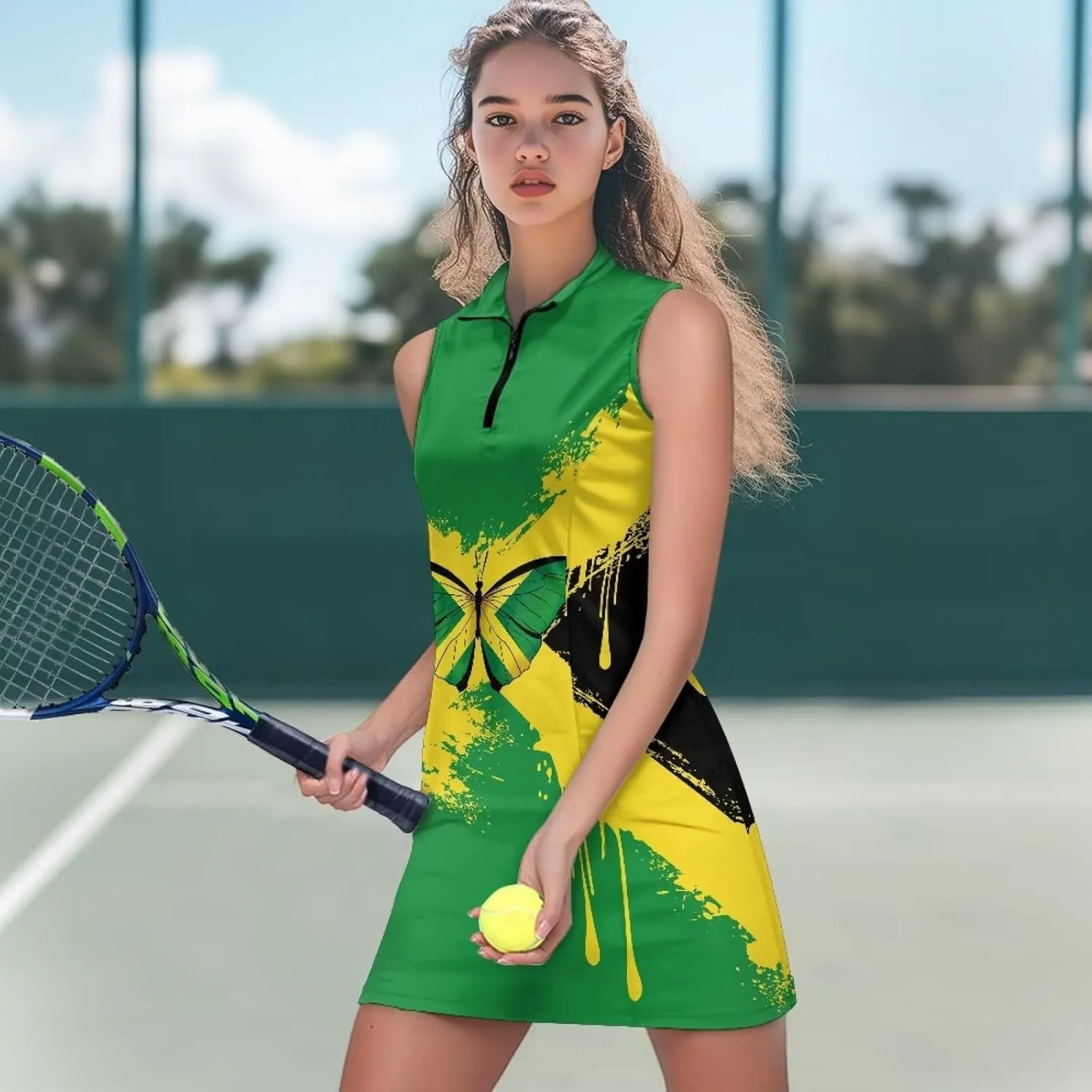YEXIATODO Womens Golf Dress Tennis Dress with Shorts Athletic Dress for Girls Summer Golf Active Workout Dress xs-2xl