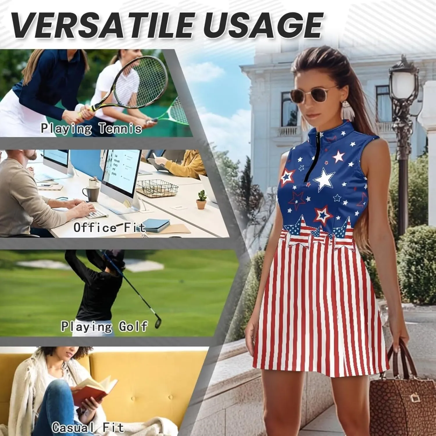 YEXIATODO Womens Golf Dress Tennis Dress with Shorts Athletic Dress for Girls Summer Golf Active Workout Dress xs-2xl