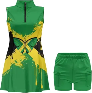 YEXIATODO Womens Golf Dress Tennis Dress with Shorts Athletic Dress for Girls Summer Golf Active Workout Dress xs-2xl