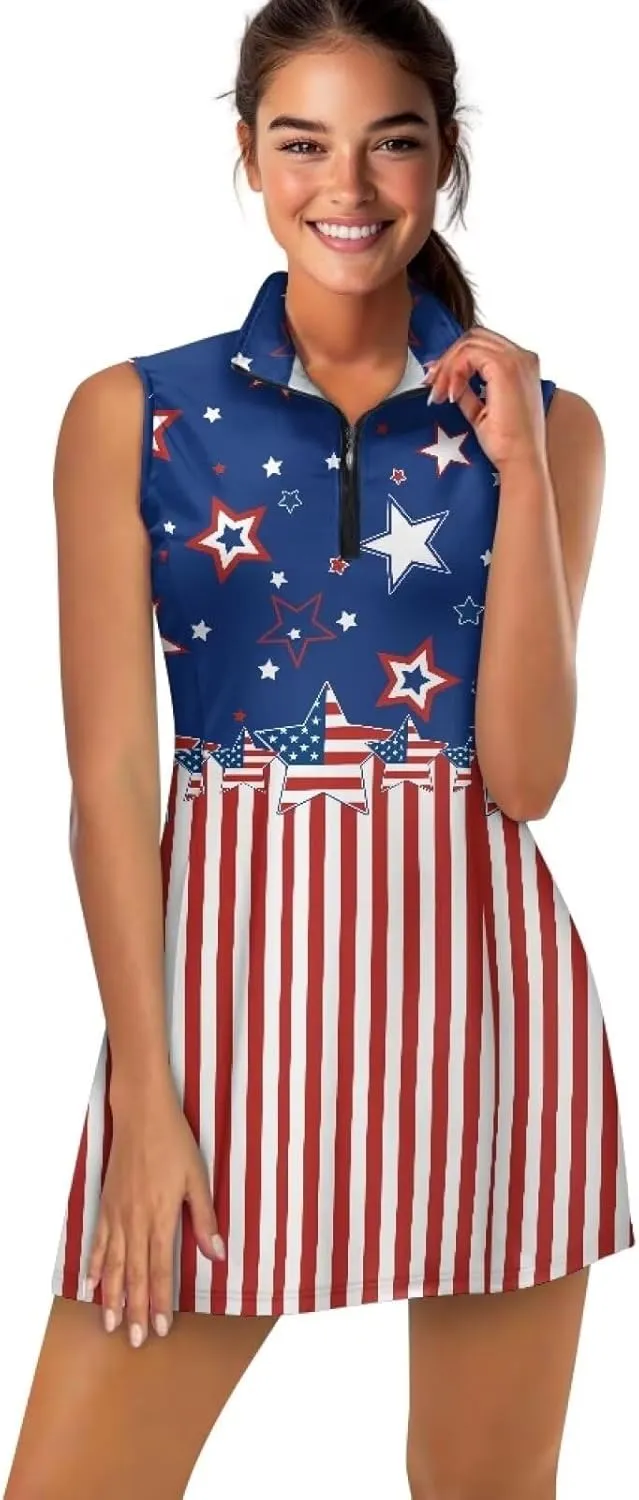 YEXIATODO Womens Golf Dress Tennis Dress with Shorts Athletic Dress for Girls Summer Golf Active Workout Dress xs-2xl