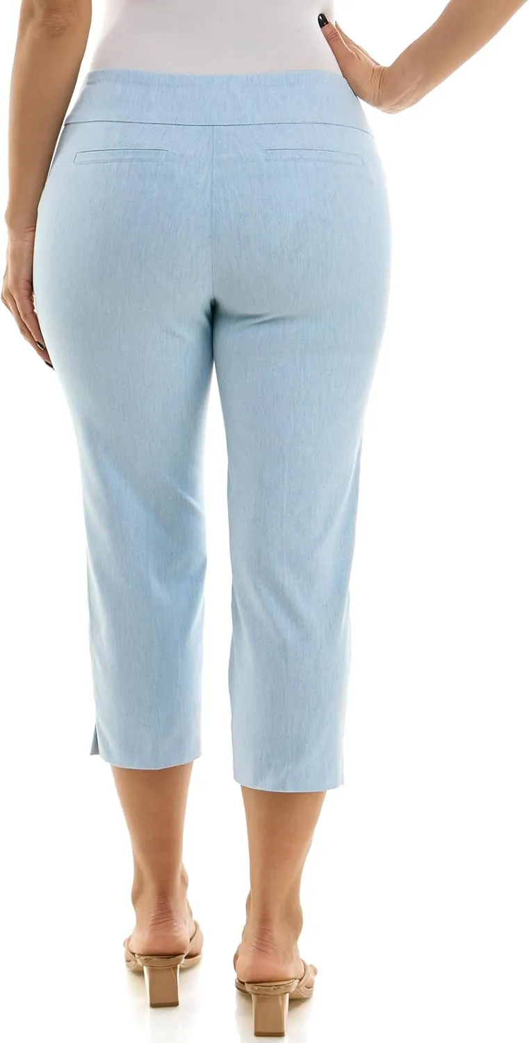 Zac & Rachel Women's Pull-on Slim Leg Crop Pant