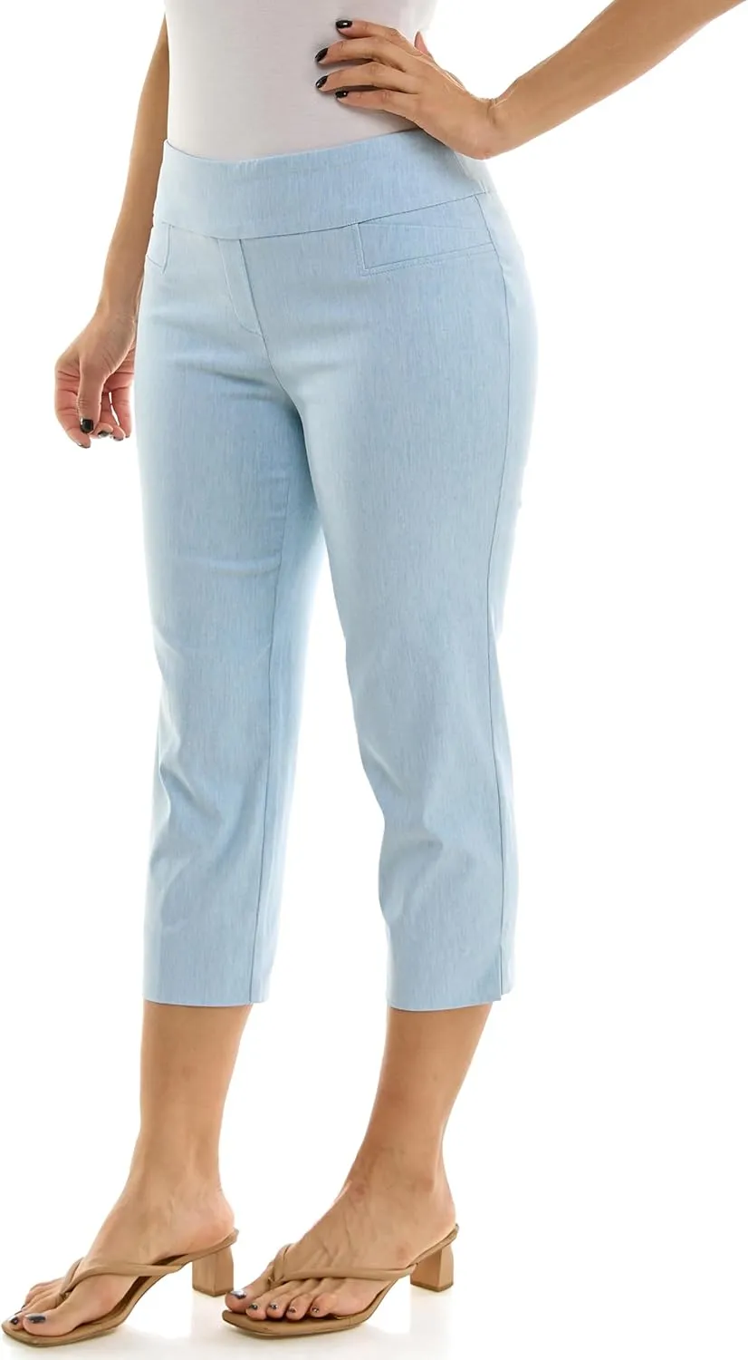 Zac & Rachel Women's Pull-on Slim Leg Crop Pant